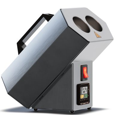 Kartuschen Heizer bis 175 °C mit einer eingesetzten Metallkartusche und einem zweiten freien Heizrohr.